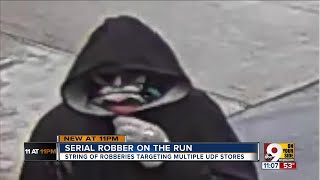 Skull mask bandit believed to be robbing UDF stores [upl. by Kimberlee]