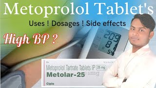 Metoprolol  Metoprolol tartrate tablets ip 25mg  Metolar 25 uses in hindi  Betaloc 25 mg tablet [upl. by Valentino451]