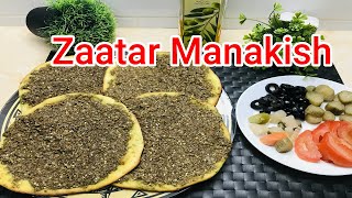 Zaatar Manakish Recipe  Best Lebanese Manakish  Middle Eastern Breakfast Zaatar  Spice Mix [upl. by Celine]