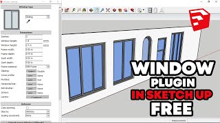 Free Window Creation Plugin For SketchUp  Windows Builder  Window Creation Extension [upl. by Sherfield220]