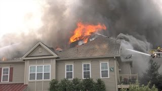 3rd ALARM at apartment building fire in Upper Macungie PA [upl. by Hilten]