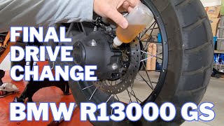 BMW R1300GS  Final Drive Oil Change [upl. by Kermie463]