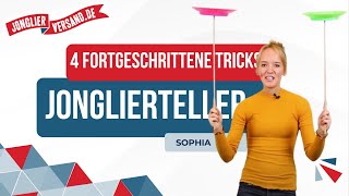 4 fortgeschrittene Tricks mit einem Jonglierteller  Jonglierversandde  Teller drehen [upl. by Reel739]