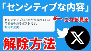 【最新版】X（Twitter）のセンシティブな内容を解除する方法 [upl. by Demott]