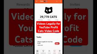 Videos Legally for YouTube Profit Cats Verification Code  Cats Youtube Video Code  catsvideocode [upl. by Emoryt]