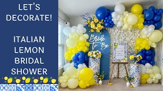 Amalfi Coast Balloon Backdrop Idea For A Bridal Shower [upl. by Miof Mela]