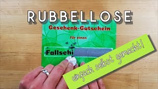 Rubbellose selber machen Gutschein amp Geschenkidee Basteln mit Kindern [upl. by Bancroft]