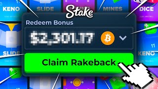 I GAMBLED MY RAKEBACK ON STAKE AND MADE CRAZY PROFIT [upl. by Nalym169]