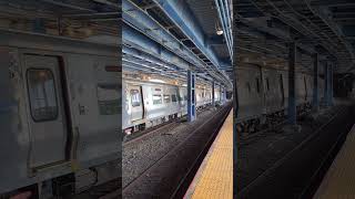 West Hempstead Atlantic Terminal Bound M7 M9 LIRR trains action at East New York [upl. by Narmi64]