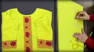 Kameez Cutting And Stitching Very Easy Step By Step  In Urdu [upl. by Immak]