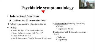 Psychiatric symptomatology  Part 5 of 6  Intellectual functions MAGII  Prof Hesham Sheshtawy [upl. by Elwina625]