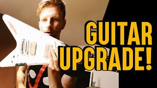 Changing the Pick Guard in a Gibson Flying V [upl. by Hartzke869]