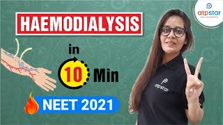 Hemodialysis in 15 min  NEET 2021  Excretory Products amp Elimination Class 11 Biology  ATP STAR [upl. by Aihseya]