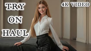 try on transparent lingerie try on haul transparent try on haul transparent with mirror [upl. by Anidal]