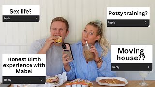 WE’RE MOVING HOUSE  HONEST QampA MUKBANG  James and Carys [upl. by Atinod]