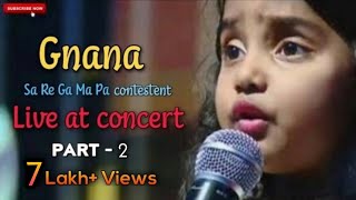 😍cute Gnana singing Jogada Siri Belakinalli song  zee SaReGaMaPa contestent  live at chitradurga [upl. by Einnalem]