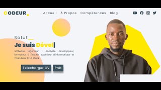 Créez un portfolio personnel complet en utilisant HTML et CSS  Tuto complet en Français [upl. by Kaiser]