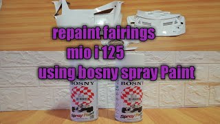 MIO I 125 REPAINT FAIRINGS using BOSNY Spray Paint [upl. by Atram]