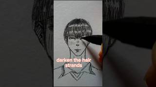 How to do basic shading  Tutorial step by step drawing shorts art anime [upl. by Nagear913]