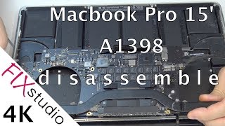 Macbook Pro Retina A1398  disassemble 4K [upl. by Ainerol]