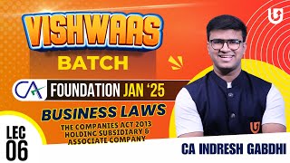 The Companies Act 2013 CA Foundation  CA Foundation Law  Lec 06  CA Indresh Gandhi [upl. by Natek816]