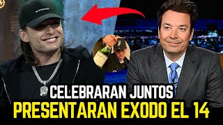 ¡¡PESO PLUMA Y JIMMY FALLON CELEBRAN JUNTOS EXODO [upl. by Aihsia97]