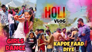 COLLEGE M BANAYI BHAYANKAR HOLI  INDIAN HOLI VLOG  ARTI CHAUDHARY [upl. by Lindon]