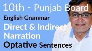 10th Class English Grammar  Direct amp Indirect Narration  Optative Sentences  Class 10 English [upl. by Sissel]