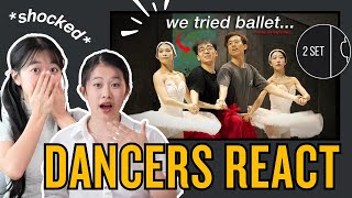 Dancers React to TWOSET VIOLIN doing BALLET [upl. by Aicrop]