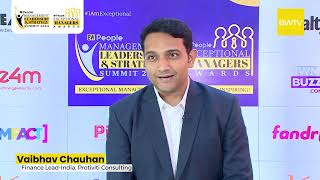 Vaibhav Chauhan Finance LeadIndia Protiviti Consulting  BW People Exceptional Managers Awards [upl. by Aneras265]