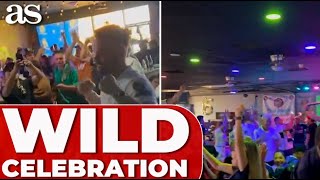 WILD CELEBRATION in LAS VEGAS peña madridista erupts after CARVAJALS GOAL [upl. by Renata595]