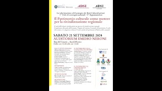 La valorizzazione ed il sostegno dei Beni Culturali privati  1° Ciclo di convegni nazionali [upl. by Rech]