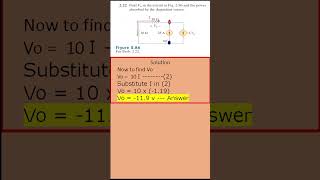 Nodal Analysis Problem 222 Find Vo and Power absorbed by dependent Current source [upl. by Leacock]