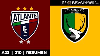 ¡Nuevo Líder General  Resumen  Atlante vs Venados  Jornada 10  A23  Liga BBVA Expansión MX [upl. by Anikas]