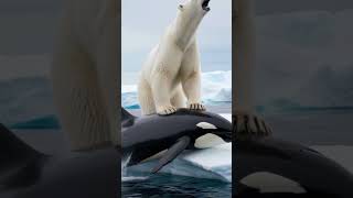 Polar Bear vs Black Animal [upl. by Eanel]