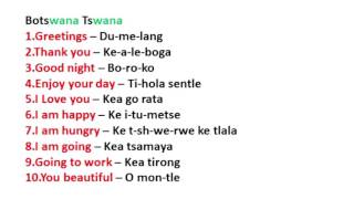 JAMAICA GOOD LIFE  TSwana lesson [upl. by Ulund]