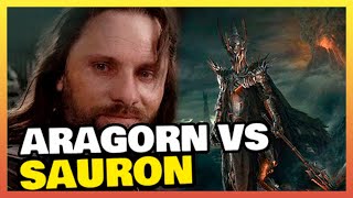 POR QUE A LUTA ENTRE ARAGORN amp SAURON FOI DELETADA DE O RETORNO DO REI OSenhordosAneis [upl. by Esinahs]