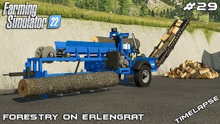 Splitting LOGS with FIREWOOD PROCESSOR  Forestry on ERLENGRAT  Farming Simulator 22  Episode 29 [upl. by Goldner978]