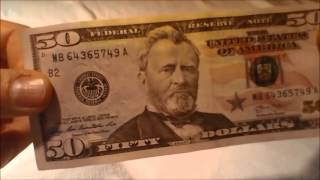 Fifty US dollar note  Security and design features [upl. by Sauer828]