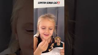 COPOTIN SEMUA GIGI⁉️ family funny baby prank love violin music cover musician singer [upl. by Ayiram]