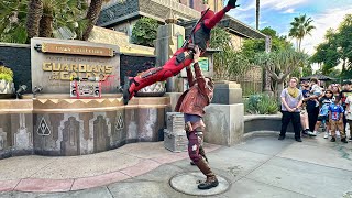 Deadpool Dance Off with Star Lord  Disneyland Resort 2024 [upl. by Yahsan]