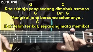 Tutorial Chord Mudah REMAJA  HIVI  Versi Gampang [upl. by Beker]