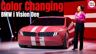 Color Changing BMW i Vision Dee Featuring E Ink Presentation at CES 2023 [upl. by Yusem]