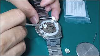 change casio Edifice solar battery rechargeable watch repair tutorials [upl. by Rainer702]