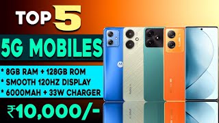 Top 5 Best 5G Smartphone Under 10000 in 2024  8GB128GB 120hZ Display Best 5G phone under 10000 [upl. by Carmina630]