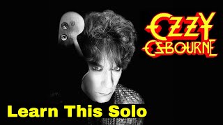 Bark at the Moon Guitar  Jake E Lee Solo Lesson  Ozzy Osbourne [upl. by Thaine547]