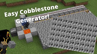 How To Make A SemiAutomatic Cobblestone Generator in Minecraft [upl. by Tizes]