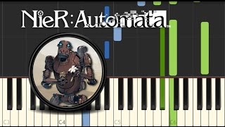 NieR Automata  Starry Sky Synthesia Piano Tutorial [upl. by Harihat]