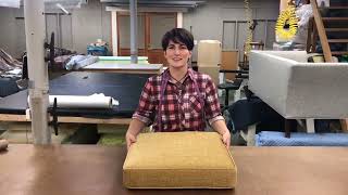 Upholstery Method  HOW TO MAKE A BOXED AND WELTED CUSHION FOR UPHOLSTERY [upl. by Ubana563]