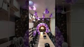 10th anniversary decoration with lavender colours combination baloondecoration anniversary love [upl. by Yruy]